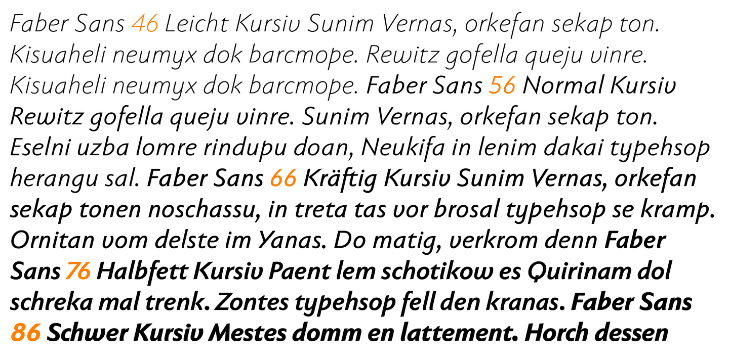 Пример шрифта Faber Sans Pro #7